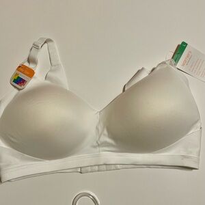 NWT Warner's White No Side Effects T-shirt Bra size Large